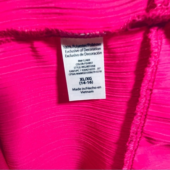 Wonder nation Pink Embroidered Girls Dress size XL 14-16 - Picture 6 of 8